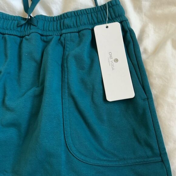 CRZ YOGA Cotton Sweat 17'' Jersey Skirt with Pockets, Green Jade, XS, NWT - Picture 6 of 10